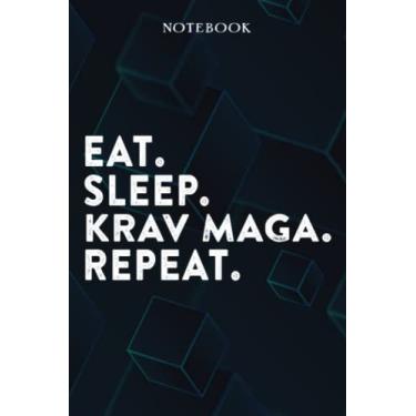 Imagem de Eat Sleep Krav Maga Repeat Mom Birthday Gifts Funny - Eat Sleep Eat Sleep Krav Maga Repeat Repeat: Happy Mothers Day Gift Idea for Best Mother, ... Moms, From Son - Lined Notebook,A Blank