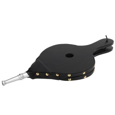 Imagem de Lareira Fole Manual de Madeira Ventilador Ar Decoração Rústica Churrasco chaminé Ferramentas Fogo (tubo de prata)