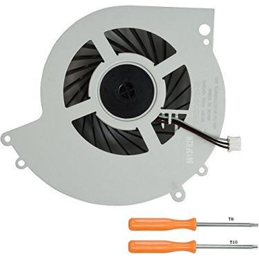 Imagem de Rinbers Peça de reposição de ventilador refrigerador interno CPU GPU para Sony PlayStation 4 PS4 CUH-1215A CUH-12XXA Series Console 500 GB KSB0912HE com kit de ferramentas