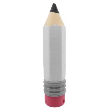 Imagem de Porta Lápis e Caneta em Forma de Lápis - 3D Think BR, Branco