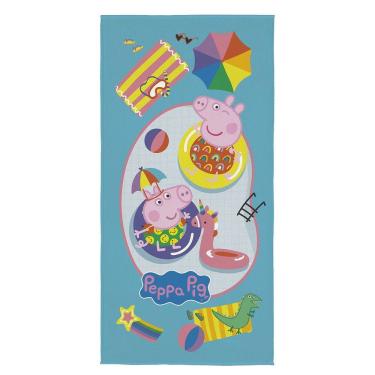 Imagem de Toalha Banho Praia Peppa Pig 140x70cm Aveludada Unissex