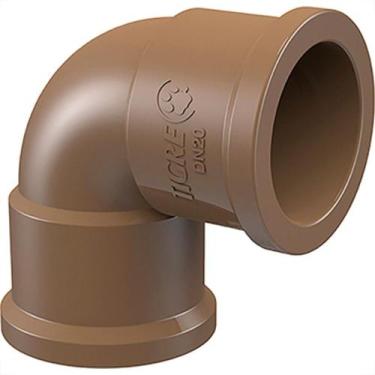 Imagem de Cotovelo Tigre PVC Liso Liso 3/4 X 90 Marrom - Kit C/50 Unidades