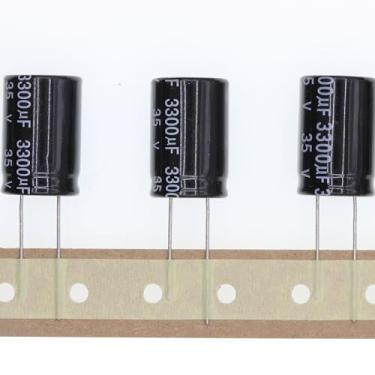 Imagem de 10PCS 35V 3300UF Capacitor eletrolítico de alumínio plug-in 16x25 16 * 25mm 35 Volt 3300 UF