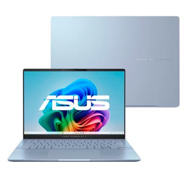 Imagem de Notebook ASUS Vivobook S 14, Core Ultra 7, 32 GB, 1.0 TB SSD, W11 Home, Tela 14.0'' OLED, Mist Blue - S5406SA-PP097W