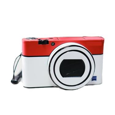 Imagem de Adesivo de capa de câmera antiarranhões para Sony RX100VI RX100VII Película protetora de câmera decalques RX100M6 RX100M7 (vermelho + branco)