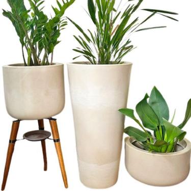 Imagem de Kit 3 Vasos de Planta Decoração Externa Área Gourmet e Lazer - Alpe & 