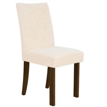 Imagem de Kit 6 Capas de Cadeiras Jantar Suede Creme Exclusiva - Charme do Detal