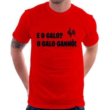 Imagem de Camiseta E o galo O galo ganhô! - Foca na Moda, Vermelho, GG