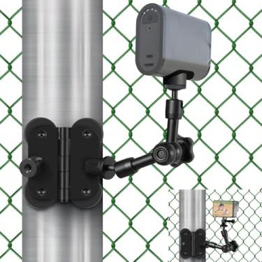 Imagem de Suporte de cerca magnética para Mevo Start, GoPro, iPhone e câmeras de ação – Kit de metal magnético com dois pontos de montagem para gravação de jogos de beisebol, softbol e tênis