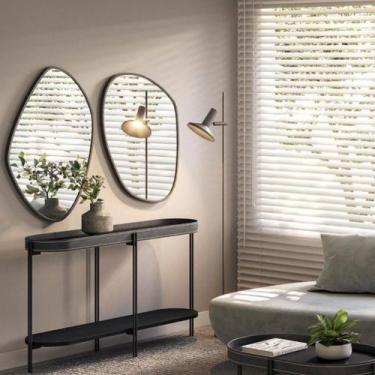 Imagem de Aparador com Pés Metálicos Mônaco Linea Brasil, PRETO TEX