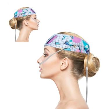 Imagem de Cânula nasal confortável de oxigênio, faixa de cabelo de cânula nasal de oxigênio, faixa de cabelo de cânula de oxigênio elástica para evitar dores de ouvido, protetores de ouvido para tubos de
