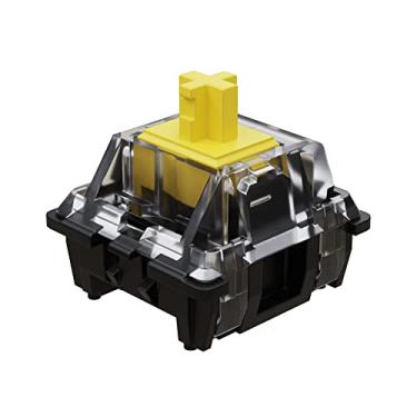 Imagem de Interruptor de chave Gateron RGB óptico tipo MX – Cano transparente, Amarelo, 65 Pcs