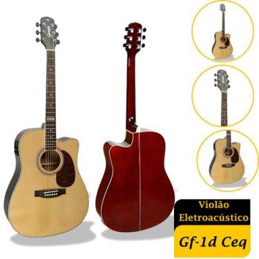Imagem de Violão Eletroacústico Giannini Performance Gf-1d Ceq Folk Natural - No
