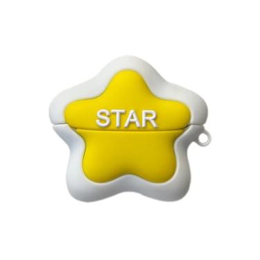 Imagem de Capa de fone de ouvido para Huawei FreeClip, design criativo de estrela de silicone macio à prova de choque, capa protetora para meninos e meninas
