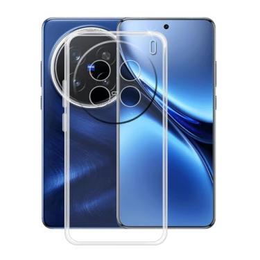 Imagem de HGJTFANY Capa de celular para Vivo X200 Pro (6,7 polegadas), capa de silicone macio transparente à prova de choque [ultrafina] [antiamarelamento] Capa amortecedora flexível de TPU para Vivo X200 Pro