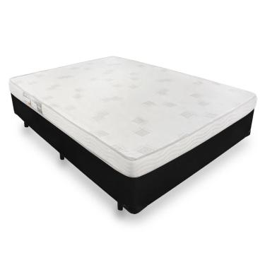 Imagem de Cama Box Viúva + Colchão De Espuma D23 - Ortobom - Light 128x188x47cm Preto