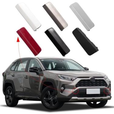 Imagem de CZShiYue Tampa do gancho de reboque do para-choque dianteiro do carro para Toyota RAV4 2019 2020 20201 2022 2023 52438-0R901 52437-0R901 (cinza, tampa superior direita)