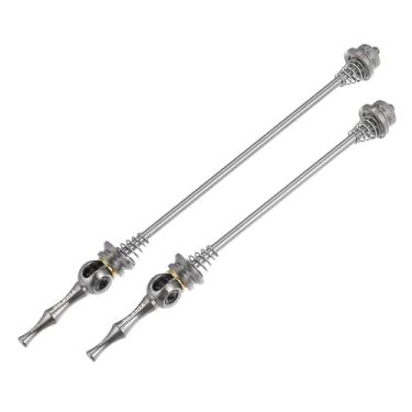 Imagem de X AUTOHAUX Par de Eixos de Liberação Rápida para Bicicleta de Bicicleta Espetos Alavanca Frente Traseira Eixo de Bicicleta Cubo de Roda 140 mm 180 mm Tom Titânio para MTB Moutain Road Bike Liga de