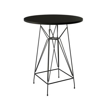 Imagem de Mesa Bistrô Alta 60Cm Preta Base Ferro Preto Cor: Preto