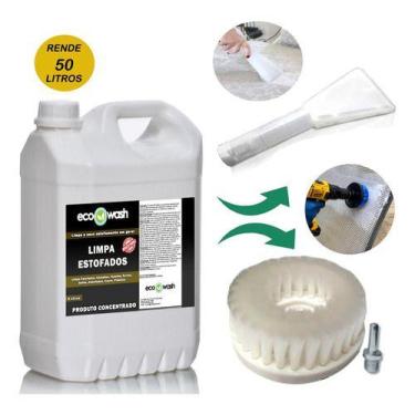 Imagem de 5l Produto Lavagem A Seco De Sofá Estofados + Bico + Escova - Eco Wash