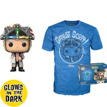 Imagem de Box funko pop back to the future doc with helmet + camiseta, p