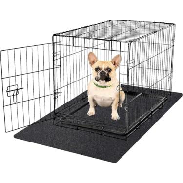 Imagem de NYFITY Tapetes Para Cercadinho De Cachorro, Treinamento Filhotes, Parto, Adestramento, Incontinência, Canil, Reutilizáveis, Absorventes, À Prova D'Água, Antiderrapantes, Laváveis, 34" X 52", Preto