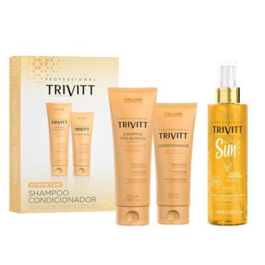 Imagem de Kit Home Care Shampoo e Condicionador + Fluido Sun  Trivitt - Itallian