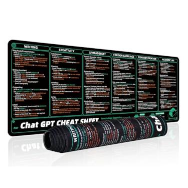 Imagem de exco vip Commands Shortcuts Mouse Pad para ChatGPT-80 x 30 x 0,2 cm folha de referências grande estendida mousepad PC escritório planilha teclado mouse pad antiderrapante borda costurada 0447