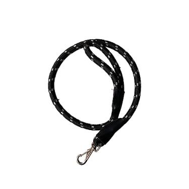 Imagem de Guia Para Cachorros,Longa 1,10cm,Fina 10mm, Guia de Corda para Cães, Reforçada e Resistente,Caminhadas e Viagens,Preto