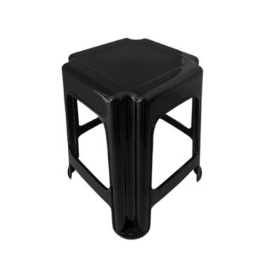 Imagem de Bancos de Plástico Criança Banquinho de plastico Infantil 34cm Kit de 1 ate 4 Peças(04 Peças,Preto)