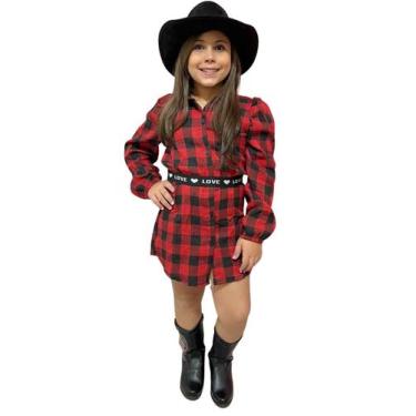 Imagem de Vestido Camisa Chemise Infantil Mini Diva Lançamento Inverno - Isa Cin