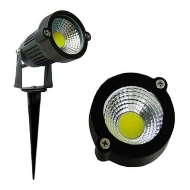 Imagem de Luminária LED Espeto de Jardim, 5W, Luz Quente 2700k, Alumínio Resistente, 24 cm, Preto