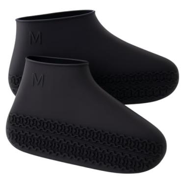 Imagem de Capa de Chuva Sapatos - Protetor de Silicone Impermeável Mantém Seus Calçados Secos e Estilosos em Dias Chuvosos. Tamanho M Cor Preta (34 ao 37)