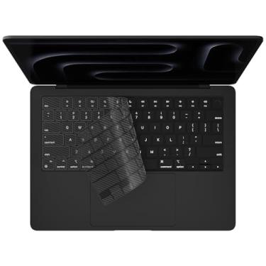 Imagem de Capa de teclado para MacBook Pro 2025-2021 35.6 cm 40.6 cm (M4 M3 M2 M1) Pro/Max Chip A3112 A3185 A3401 Acessórios de proteção TPU US/ANSI Layout (fibra texturizada)