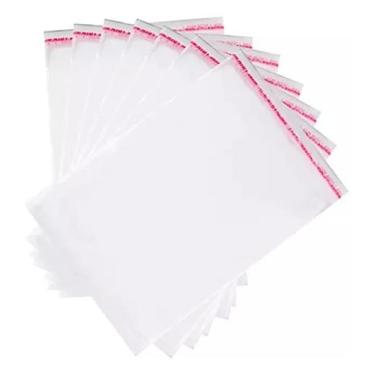 Imagem de 2Kits 100Saquinhos Adesivado 10x15cm Transparente Embrulho - Cromus