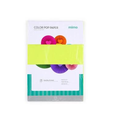 Imagem de Papel Color Pop Verde Fluorescente Mimo - A4 - 180 g - 25 fls