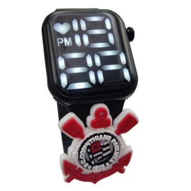 Imagem de Relógio Infantil Digital Poderoso Timão Corinthians-Preto