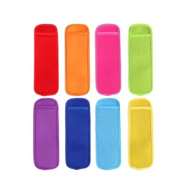 Imagem de WeiLaiKeQi 8x Capas para picolé de gelo, suporte para picolé, capas para freezer, neoprene, capa isolante, lavável para festas na praia