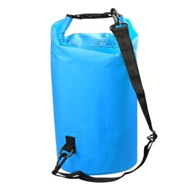 Imagem de Deevoka Saco estanque à prova d'água com fecho de enrolar, saco portátil hermético para armazenamento a seco de 10L para esqui, snowboard, surf, rafting e, Azul
