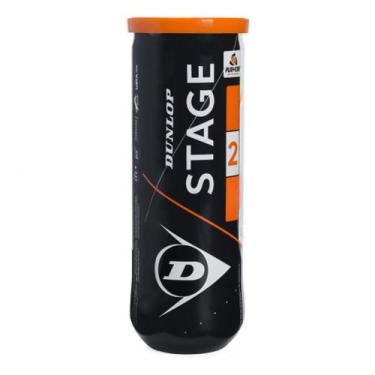 Imagem de Bola de Tênis Dunlop Stage 2 Tubo Com 03 Bolas