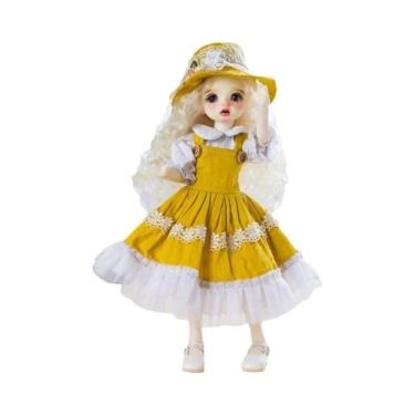 Imagem de Conjunto De Roupas De Boneca Bjd De 30cm, Vestido De Menina, Maquiagem