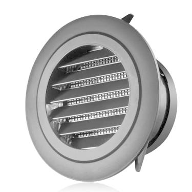 Imagem de Capas de ventilação macias pretas de 7,6 cm, capas de ventilação redondas de plástico FocuVenHom para ventilação de parede com grade veneziana preta com malha fina integrada para garagem, apartamento