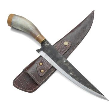 Imagem de Faca Campeira Chifre Bovino Brut Forge 9''  Cutelaria Ramin
