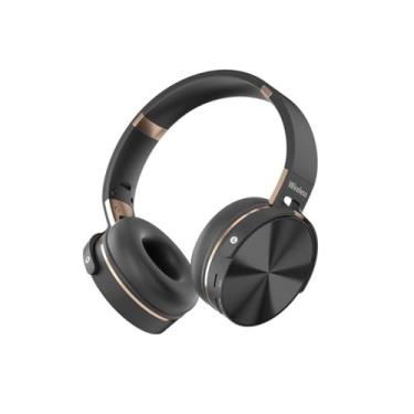 Imagem de Fones de ouvido Bluetooth sobre os fones de ouvido sem fio da cabeça da orelha com jogador de fone de ouvido de microfone dobrável para telefone,Black