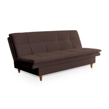 Imagem de Sofá-Cama Casal 3 Lugares Mirage Veludo Café