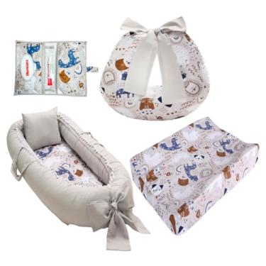 Imagem de Kit Ninho Redutor Bebê + Almofada Amamentação + Trocador Impermeável + Porta Lenço Menina Menino(MUNDO PET)