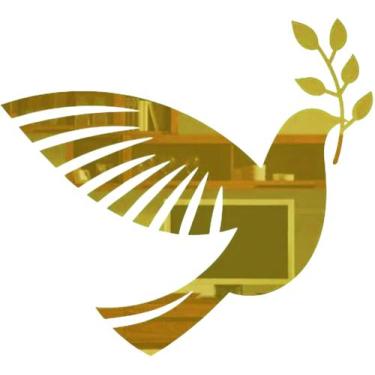 Imagem de Aplique Espíruto santo em Acrílico Espelhado 4cm ACRI05 - Gráfica Sant