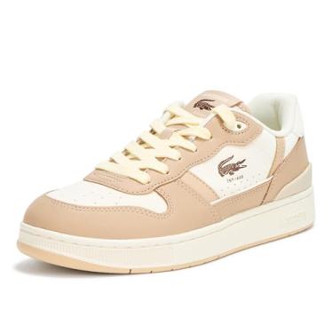 Imagem de Lacoste Tênis feminino T-Clip Set, Marrom claro/branco, 38
