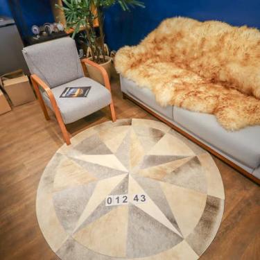 Imagem de Tapete de Couro Redondo 1,60m - Mandala | 01243