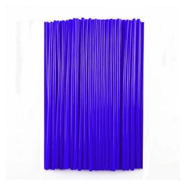 Imagem de jininshengxindianzi 72 Pieces/Bag Off-road Vehicle Motorcycle Universal Spokes Decorative Steel Wire Hub Spoke Sleeve Mountain Bike Spoke Sleeve(Blue 72pieces)